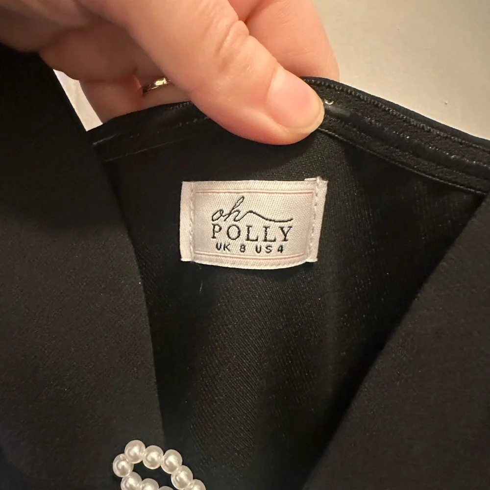 Angelina Black Halterneck Bow-Detail Midi Dress - Picture 3 of 3